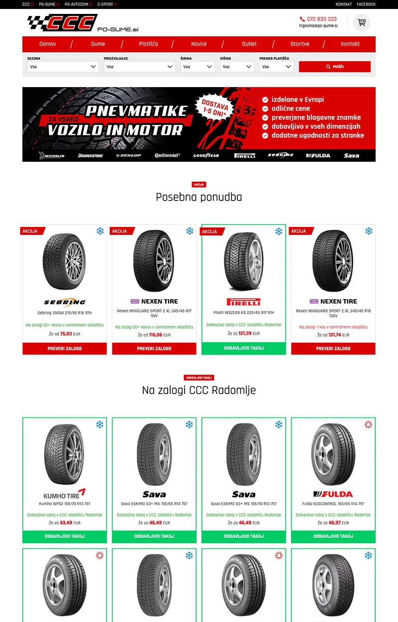 Prodaja pnevmatik Car Center Cerar
